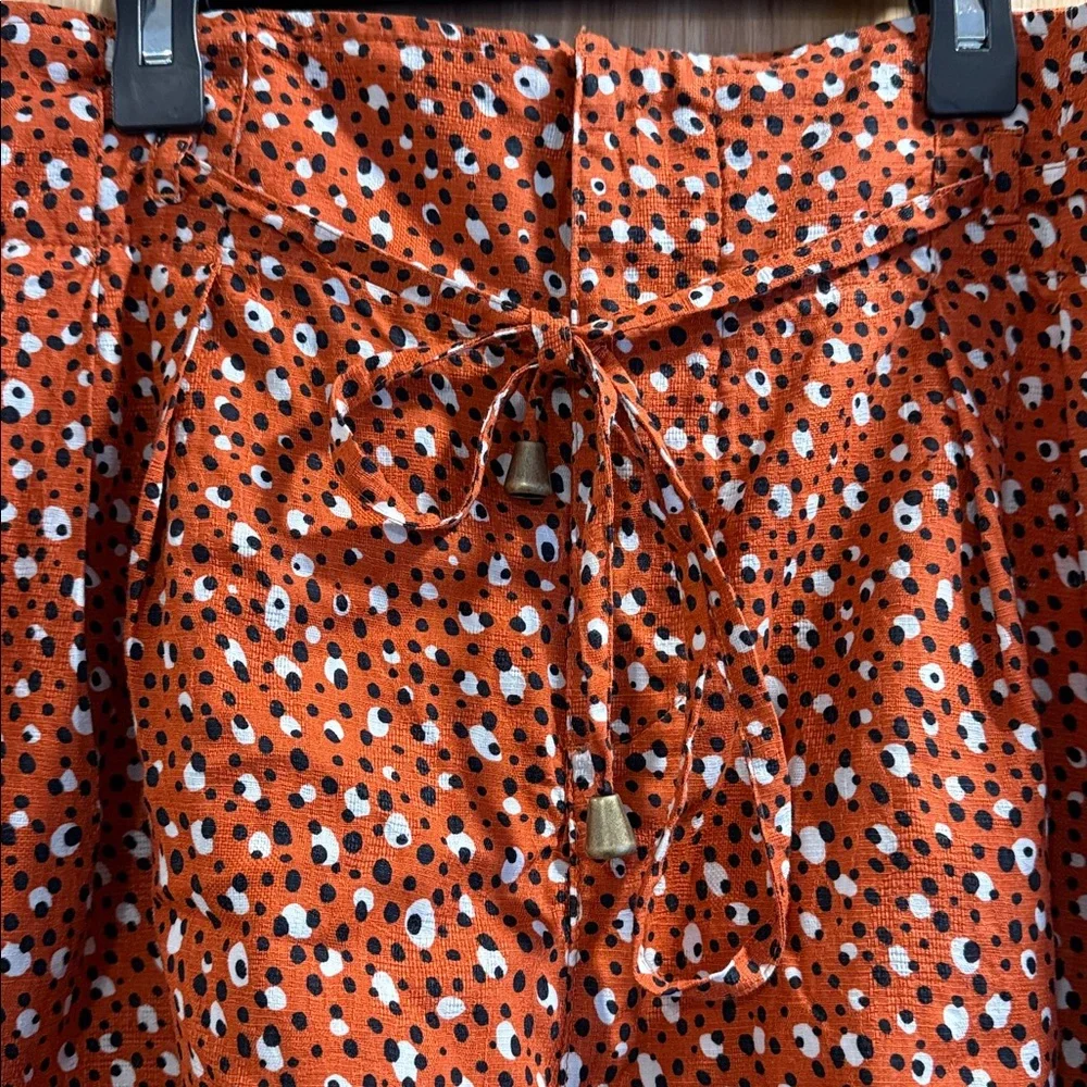The Odells Anthropologie Motif Malmo Women's Orange Printed Shorts Size 10